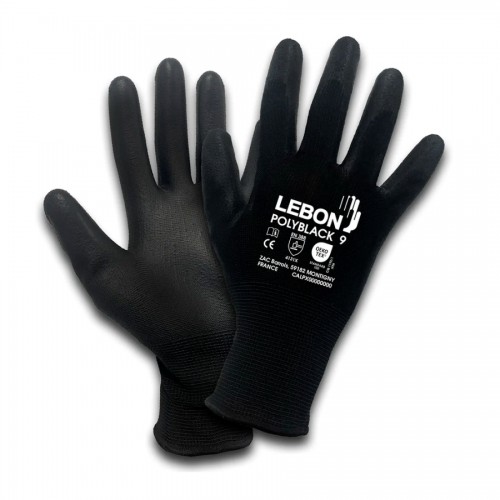 LUVA POLIAMIDA PRETA C/REVESTIMENTO PU POLYBLACK LUVA POLIAMIDA PRETA C/REVESTIMENTO PU POLYBLACK